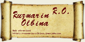 Ruzmarin Olbina vizit kartica